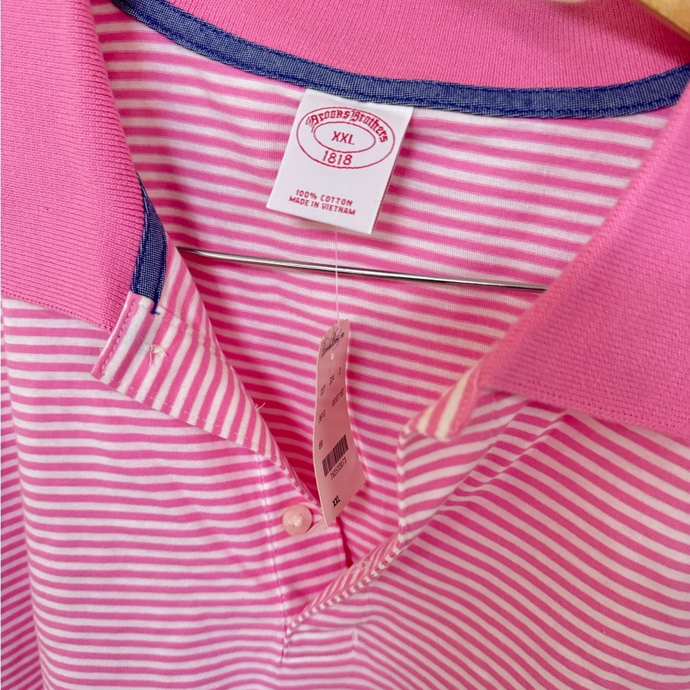 Brooks Brothers Polo shirt in pink and white, NWT - Picture 4 of 6